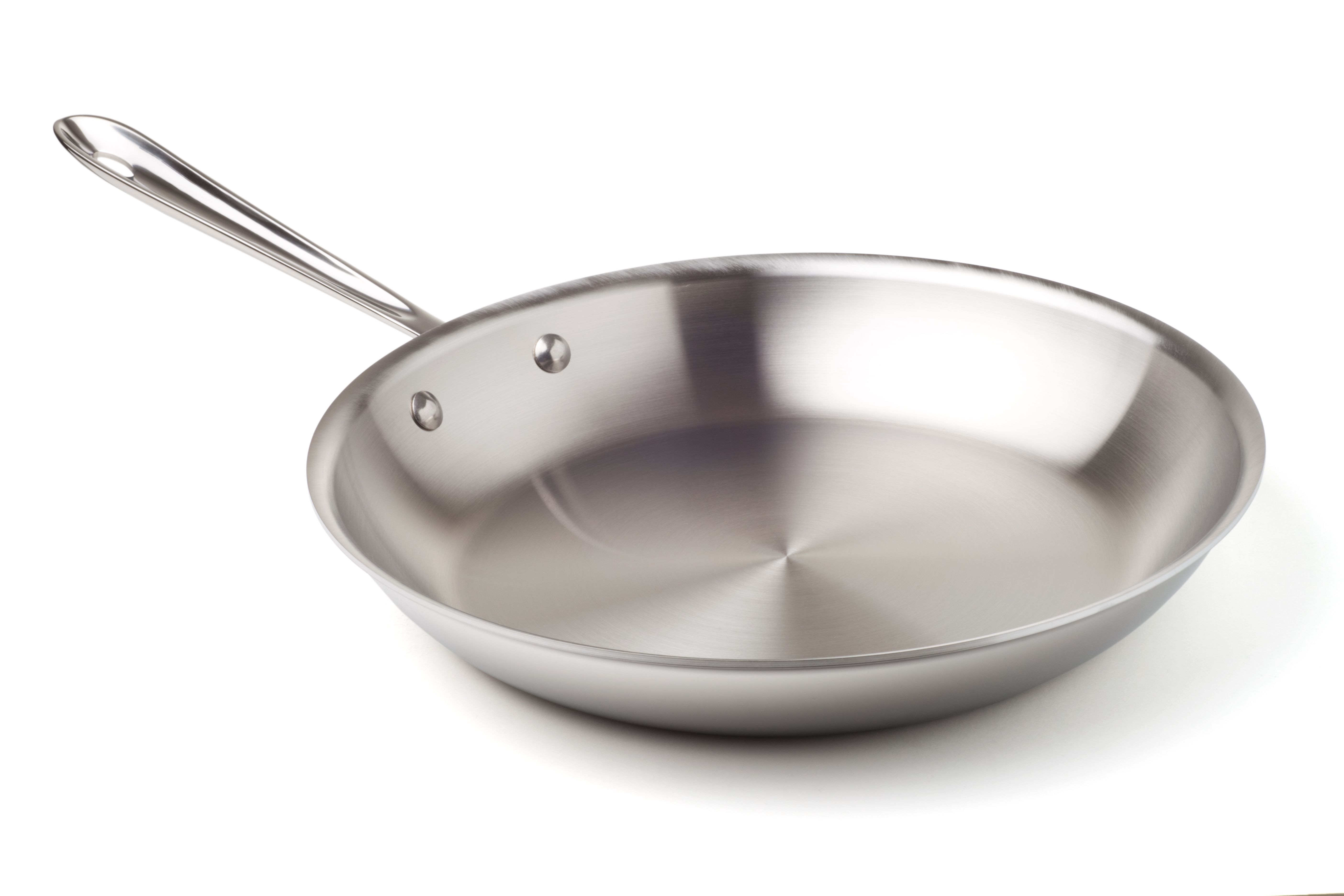 discolored stainless steel pan