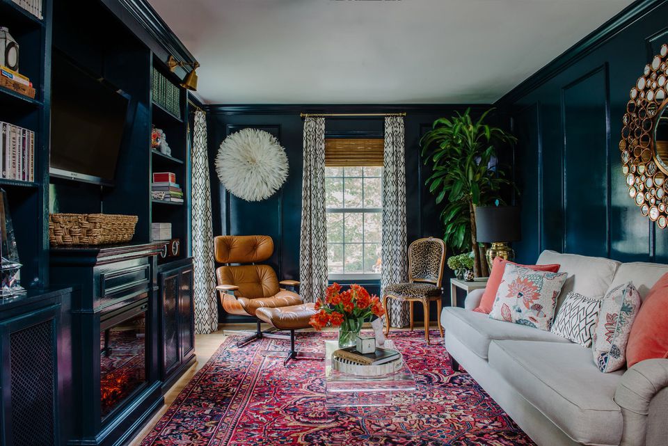 moody eclectic living room