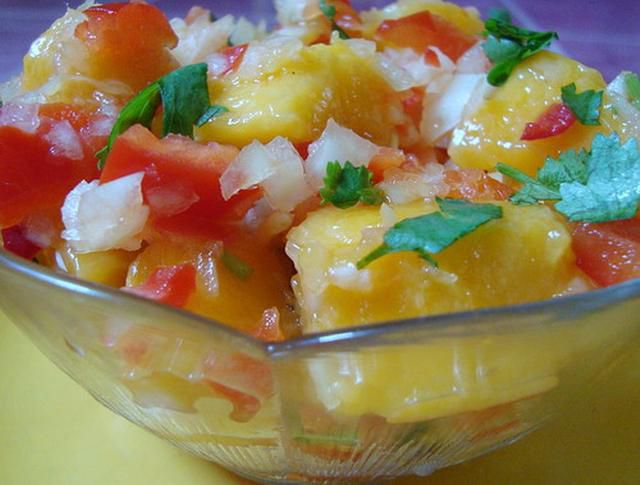 recipes with peach mango salsa