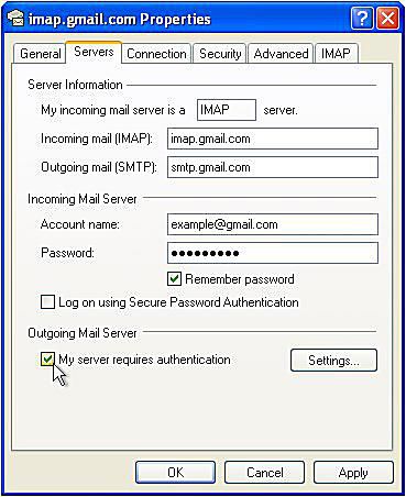 surgemail imap not connecting