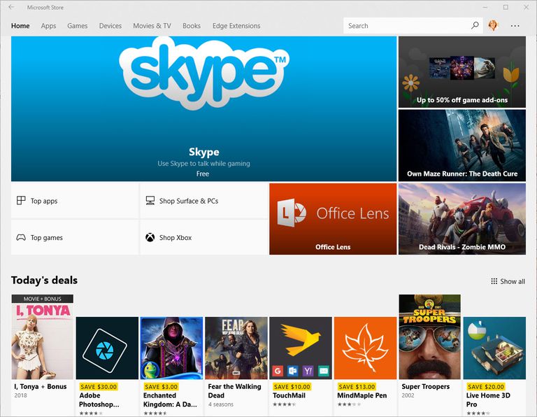 microsoft store app download for pc