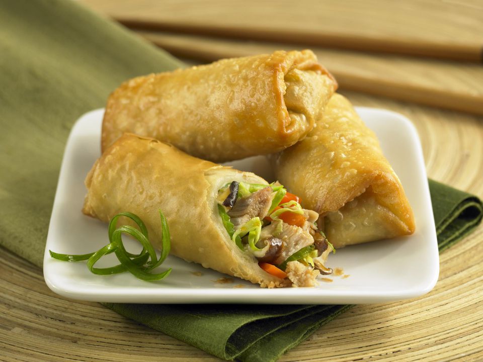 Chinese Spring Roll Recipe with Barbecued Pork