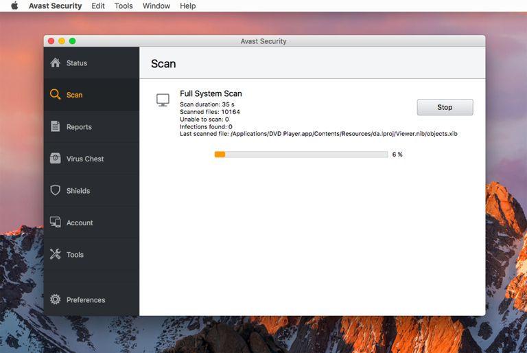 avast mac security unable to scan