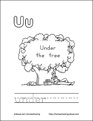 letter u coloring book  free printable pages