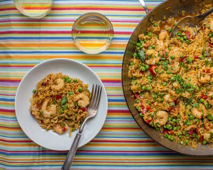 Recipe for Shrimp Paella, Peruvian Style