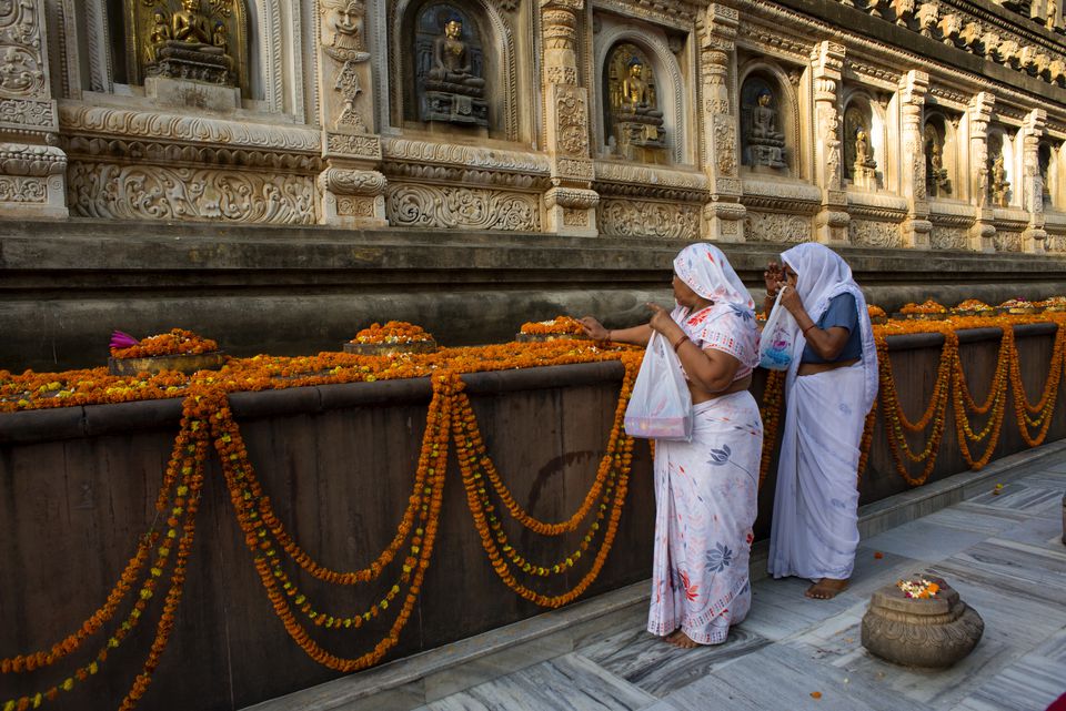 Mahabodhi temple in Bodhgaya on the occasion of Buddha Purnima.