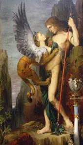 Oedipus and the Sphinx, by Gustave Moreau (1864)