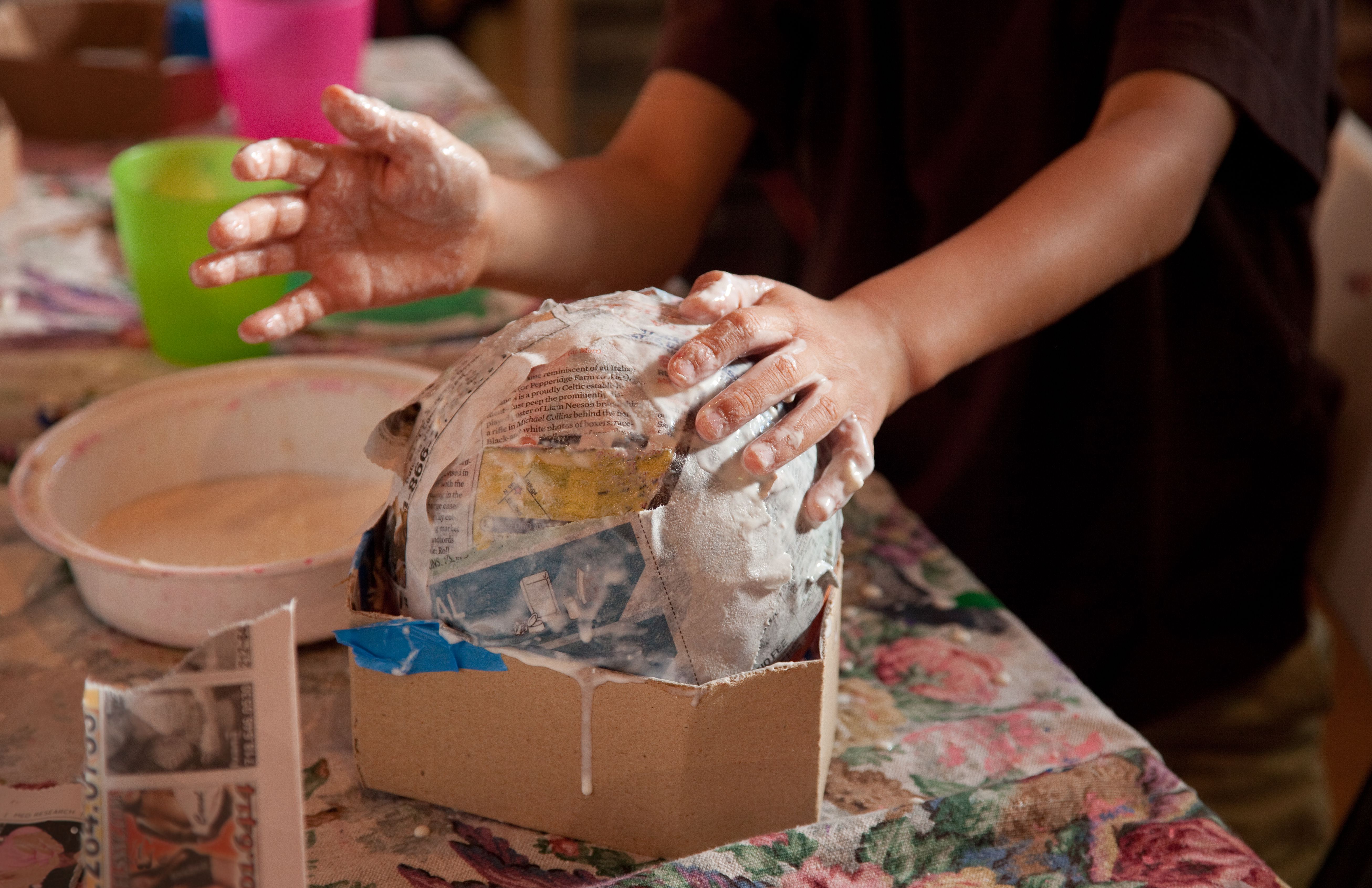 Paper Mache Spider Craft