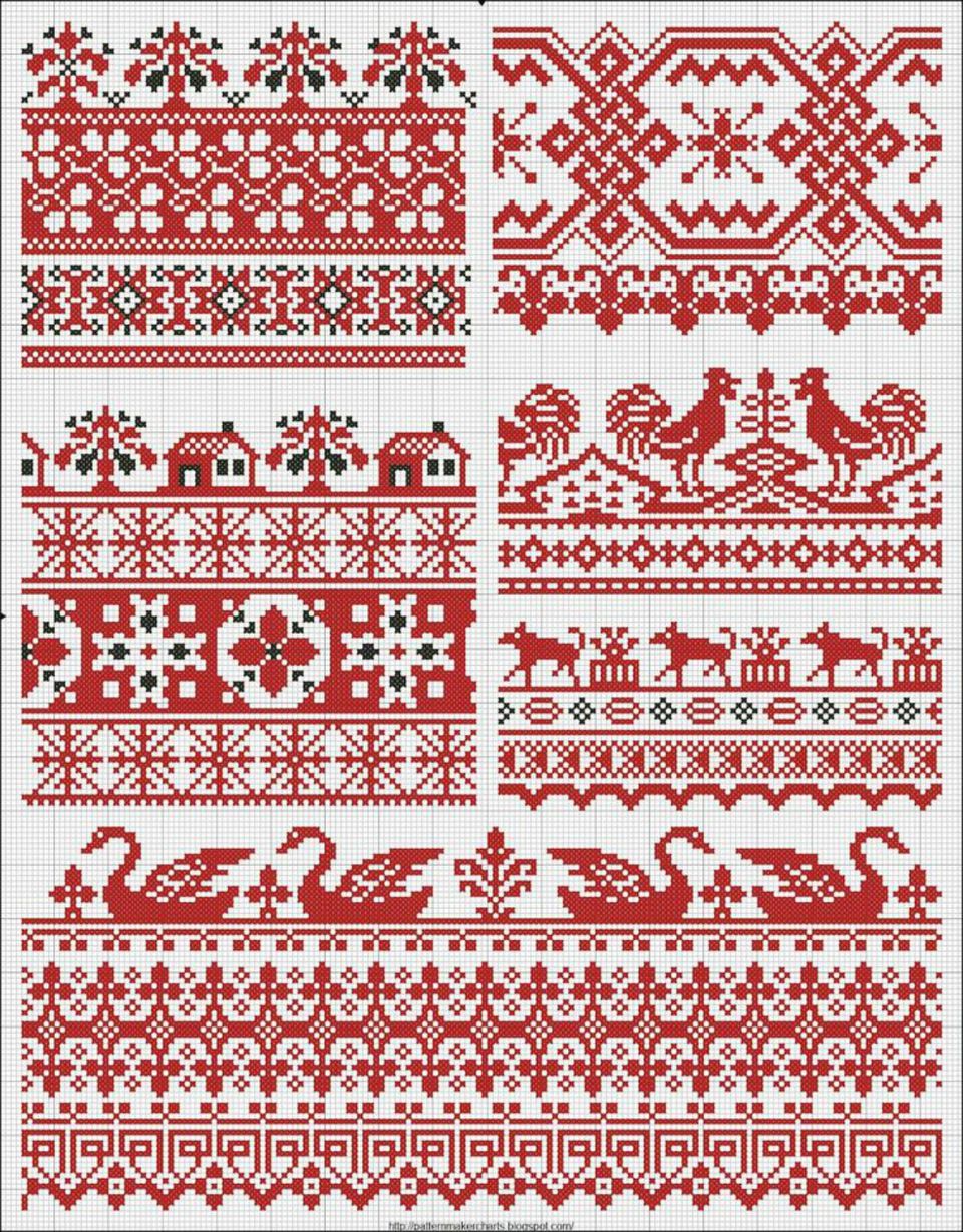 Download Fair Isle Inspired cross stitch pattern for everyone's style