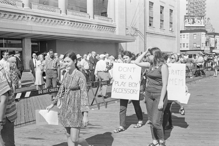 In 1968, groups of feminist protesters gathered outside 