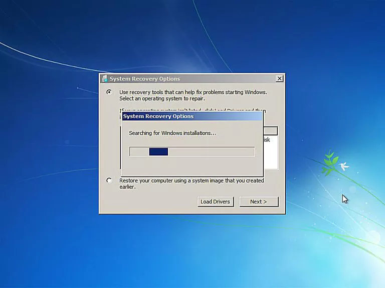 A screenshot of Windows 7 startup repair