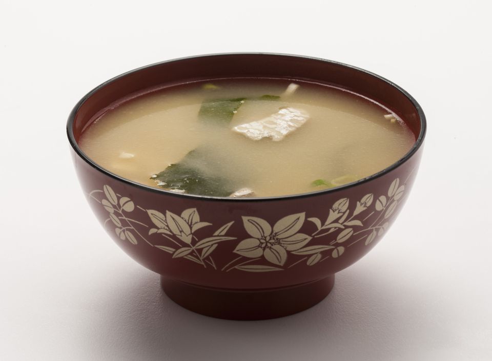 Vegetarian miso soup with tofu