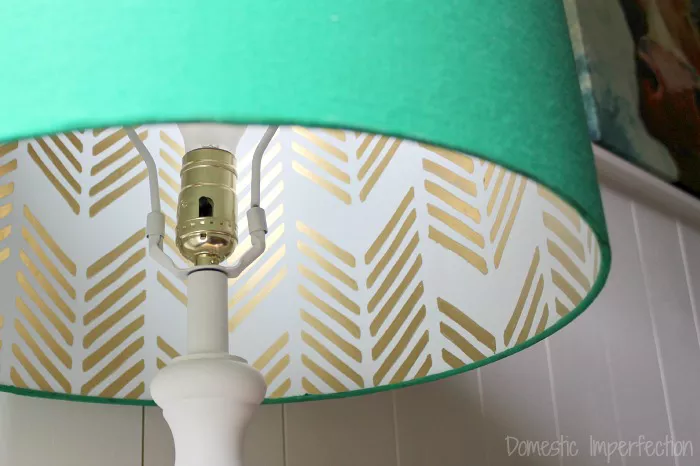 wallpaper lined lampshade