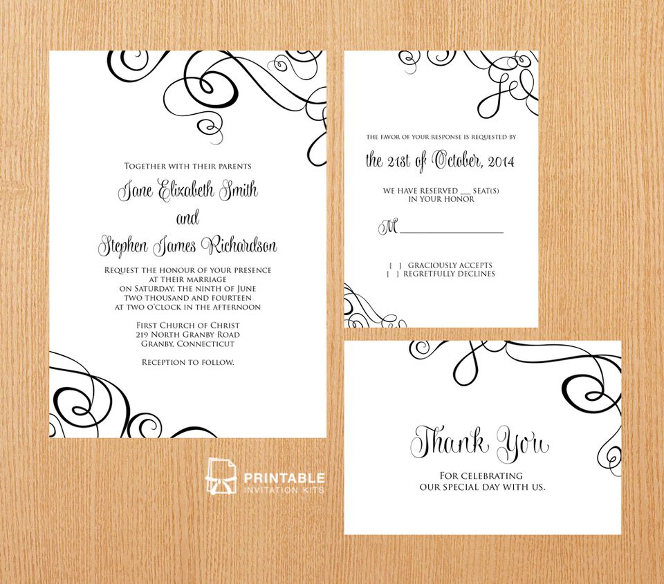 Free Printable Wedding Invitations Pdf