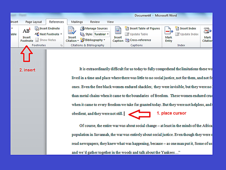 how to add endnote to word 2018
