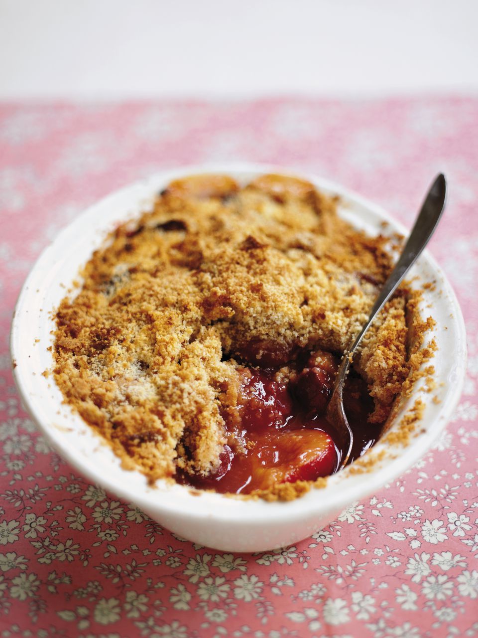 Fresh Plum Crumble With Spiced Crumb Topping