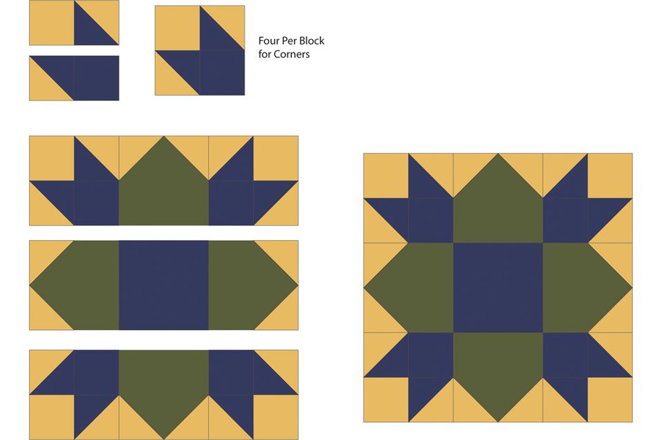 Download Weathervane Quilt Block Pattern (a Star Quilt Design)