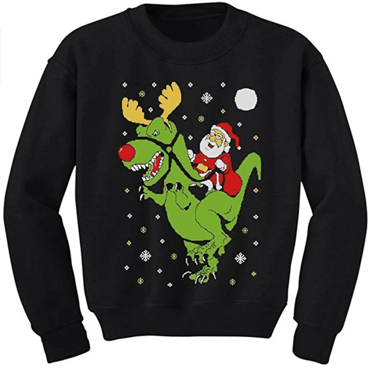 Ugly Christmas Sweater Santa on Dinosaur 583dfc6e5f9b58d5b