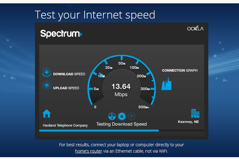 spectrum download speed test