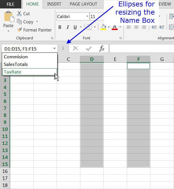 The Name Box and Its Many Uses in Excel