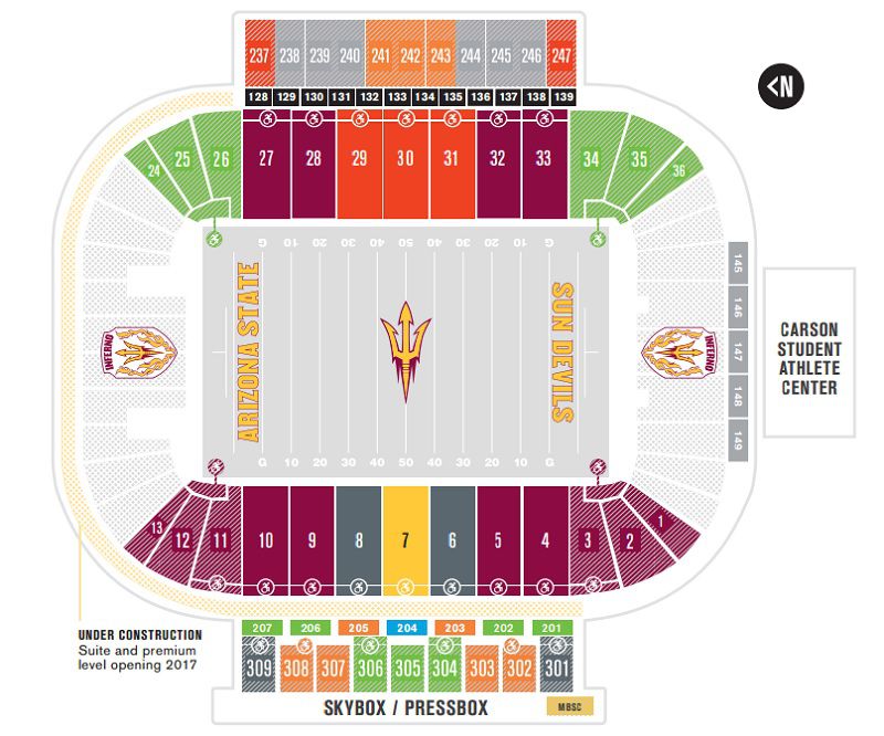 Arizona State Football Stadium Seating Chart