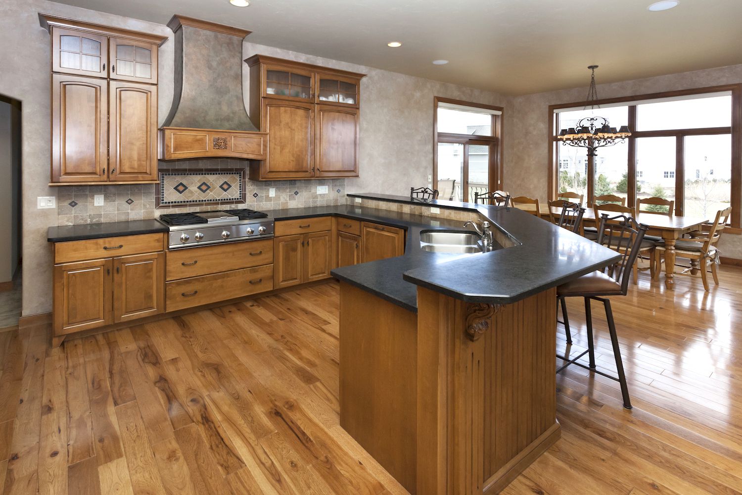 Creatice What Is The Best Countertop Color For Dark Cabinets with Simple Decor