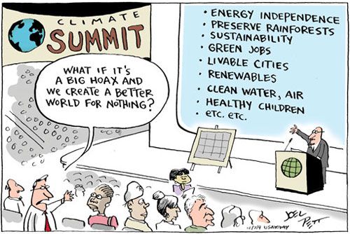 Image result for cartoon climate change hoax