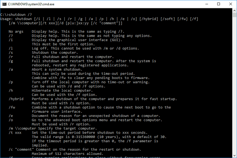 Shutdown Command (Examples, Options, Switches, and More)