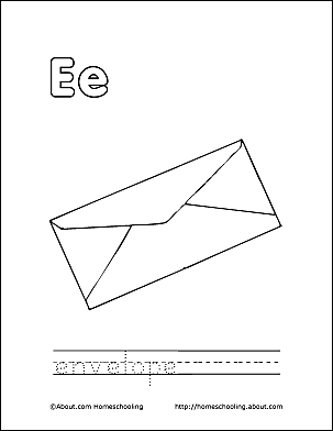 letter e coloring book  free printable pages