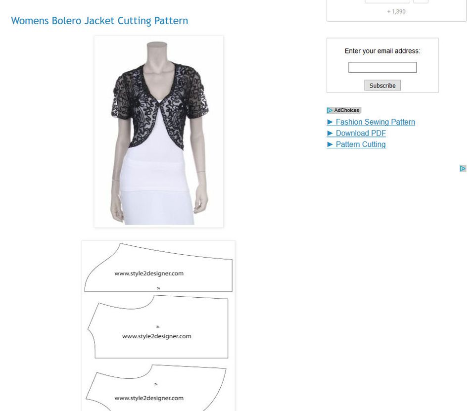 Download Free Shrug, Bolero and Short Women's Jacket Sewing Patterns