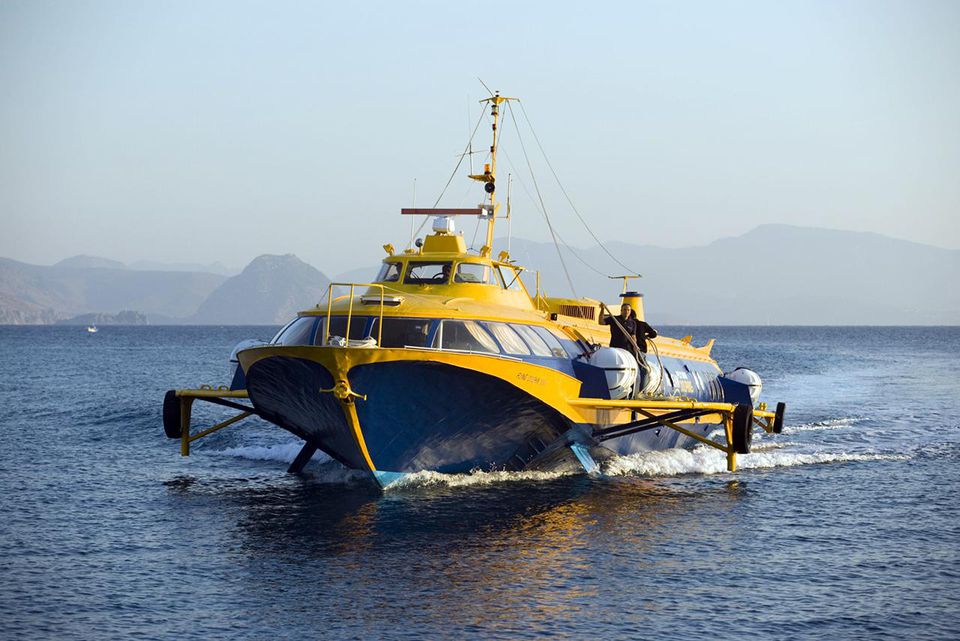 hydrofoil catamaran greece