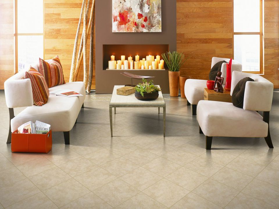 ceramic tile living room floor