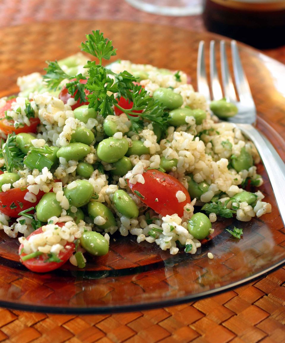 Tabbouleh with Avocado and Feta Cheese 