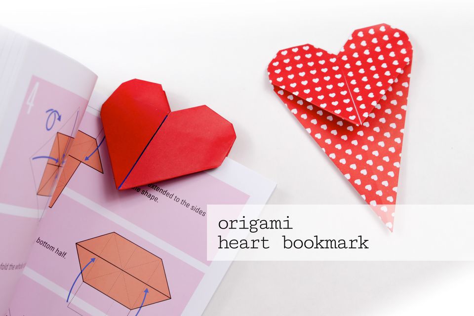 Origami Heart Bookmark Tutorial