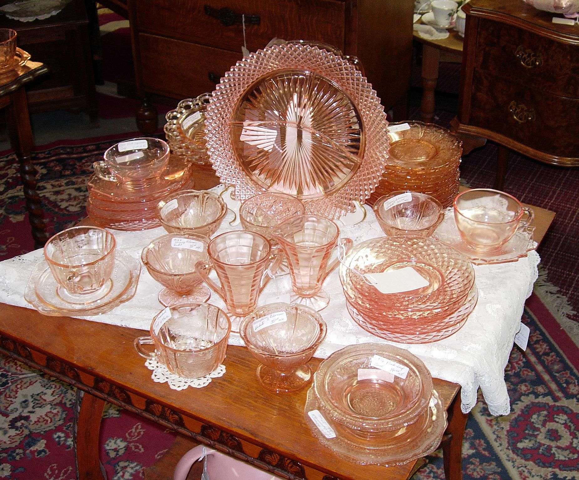 Pink Depression Glass Patterns, Prices, Reproductions