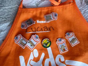 Home Depot Kids' Workshop Apron and Pins