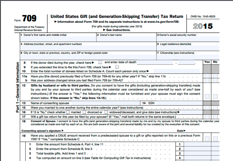 IRS Form 709 Definition and Description