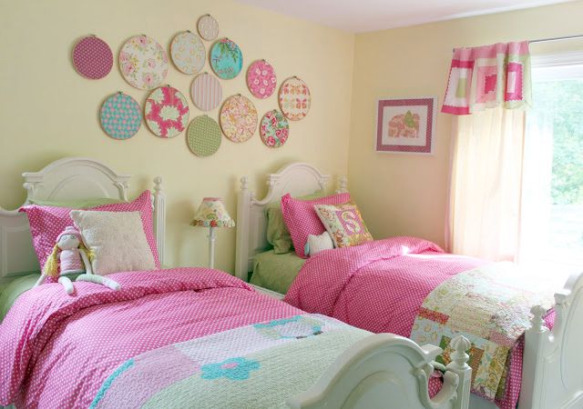 24 Wall Decor Ideas For Girls Rooms   Hoop Art Wall Display 58c314355f9b58af5c0d26dc 