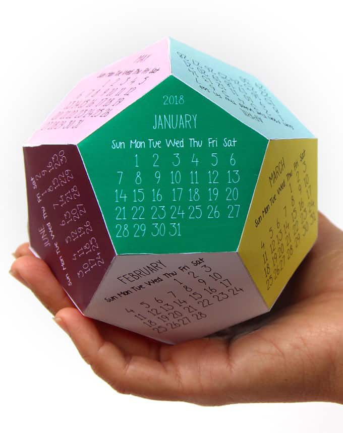 Free Printable 3d Calendar Template