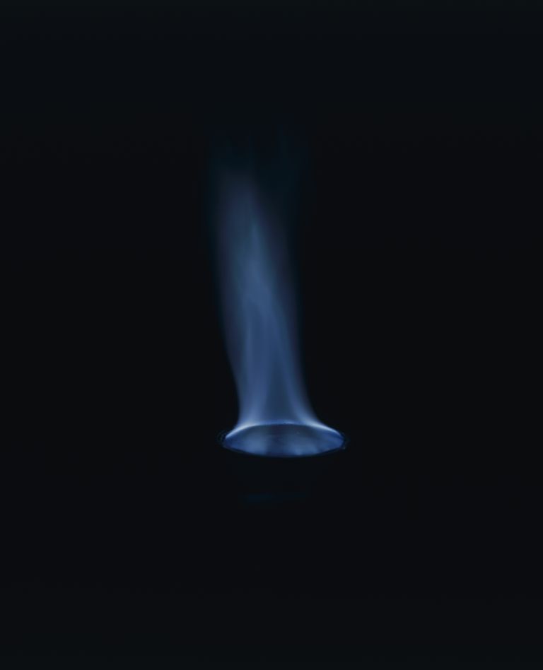 A blue flame test might not tell you which element is present, but at least you know which ones to exclude.