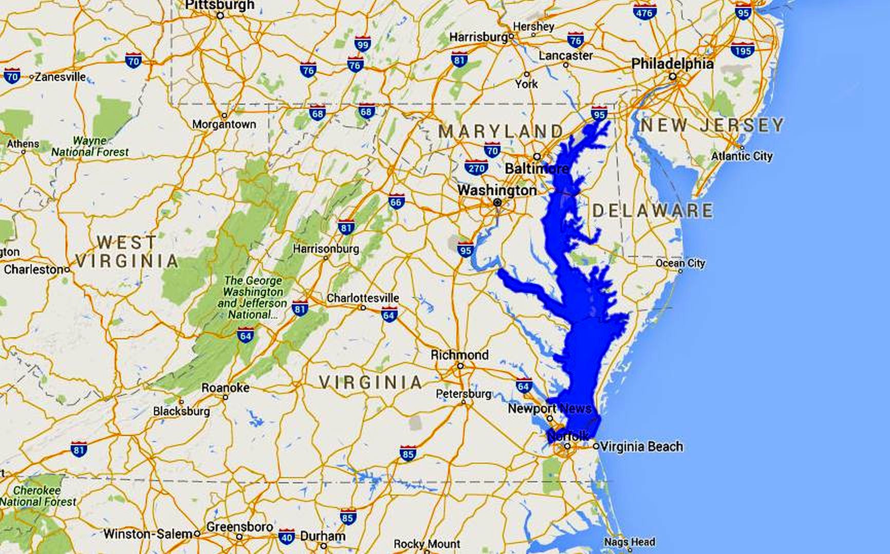 Potomac River Map