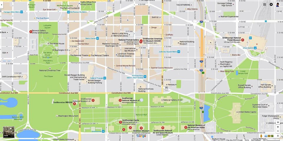 Smithsonian Museums Map And Directions