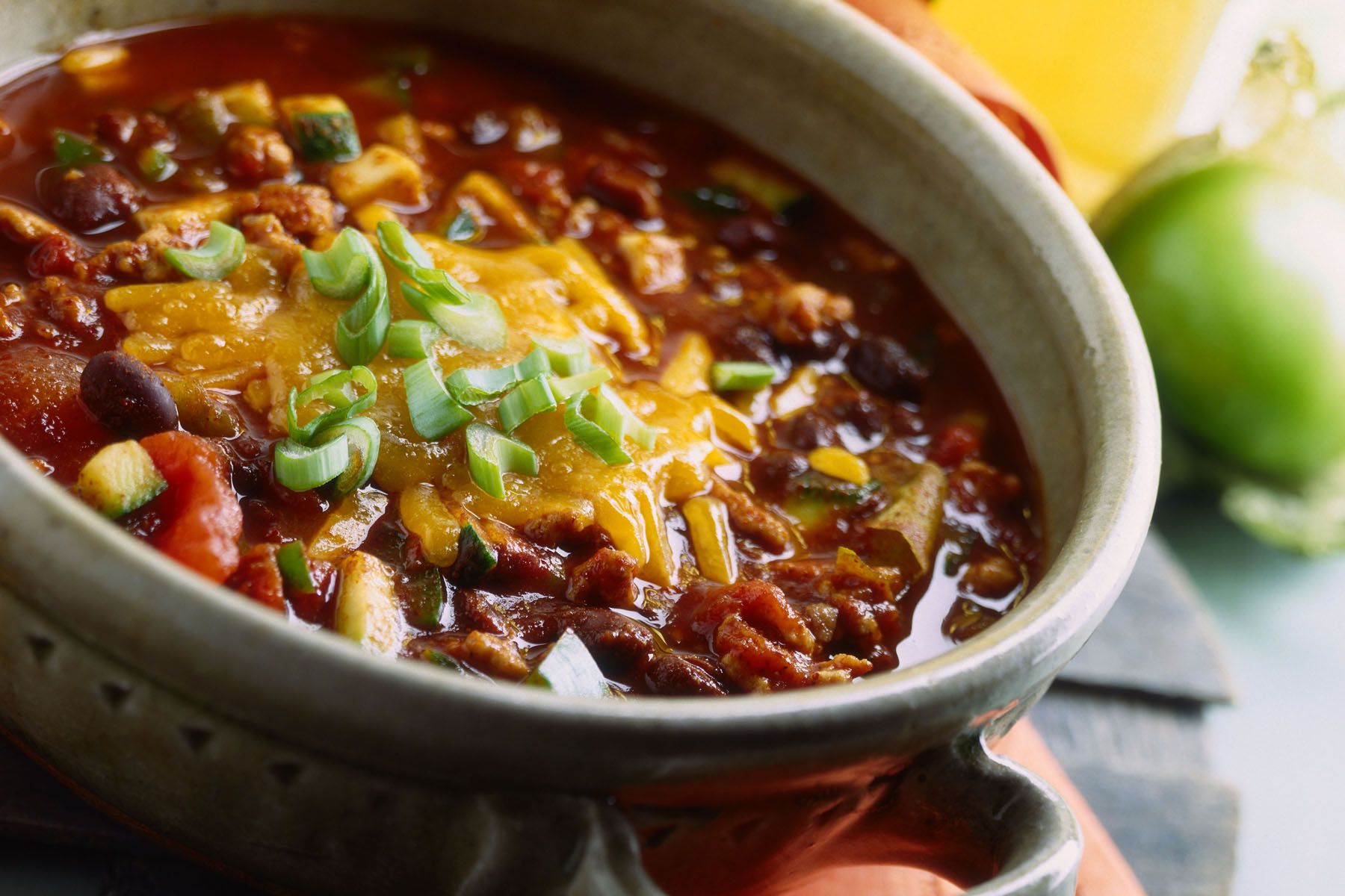 Slow Cooker Chunky Turkey Chili (or Beef)