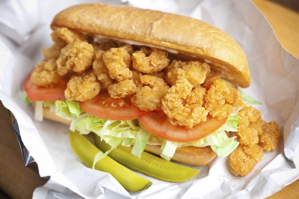 Fried Shrimp Po&amp;#39; Boy Sandwich Recipe