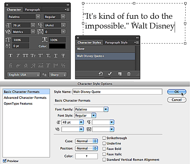 Type Styles in Photoshop CS6