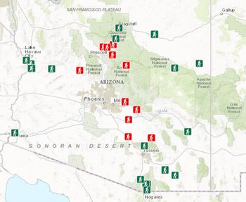 Map Of Arizona S National Parks With Parks Pass Info   Arizonastateparks Esri 2016 640 584f3da53df78c491e50e68b 