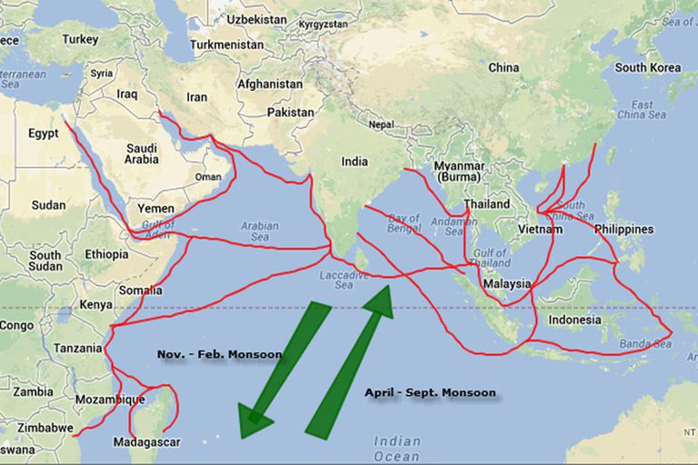 Indian Ocean Trade Routes - Asian History