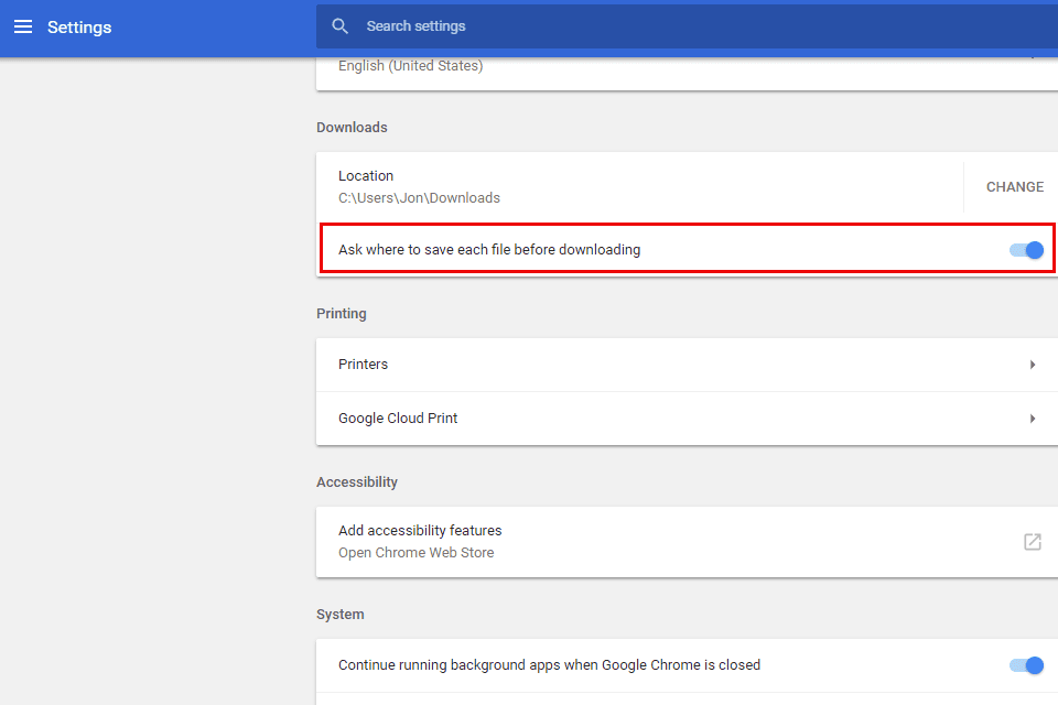 rename a file in chrome before download