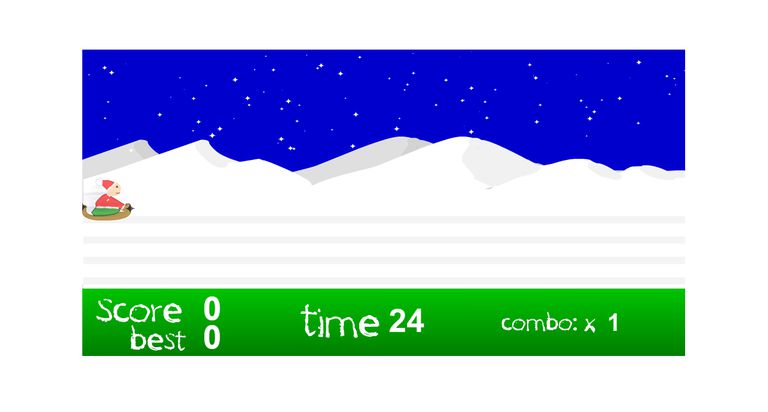 A screenshot of the game Christmas Tree Sledding
