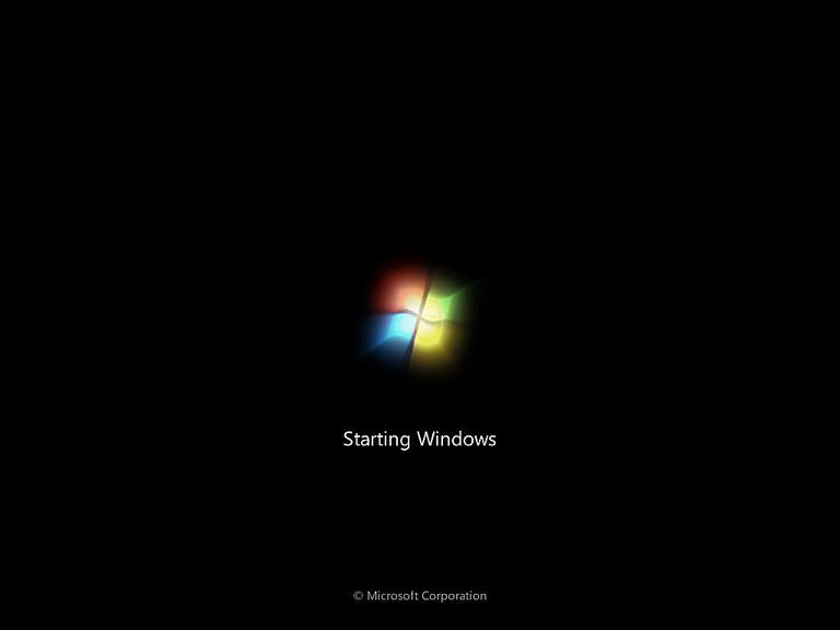 Screenshot of the Windows 7 splash screen